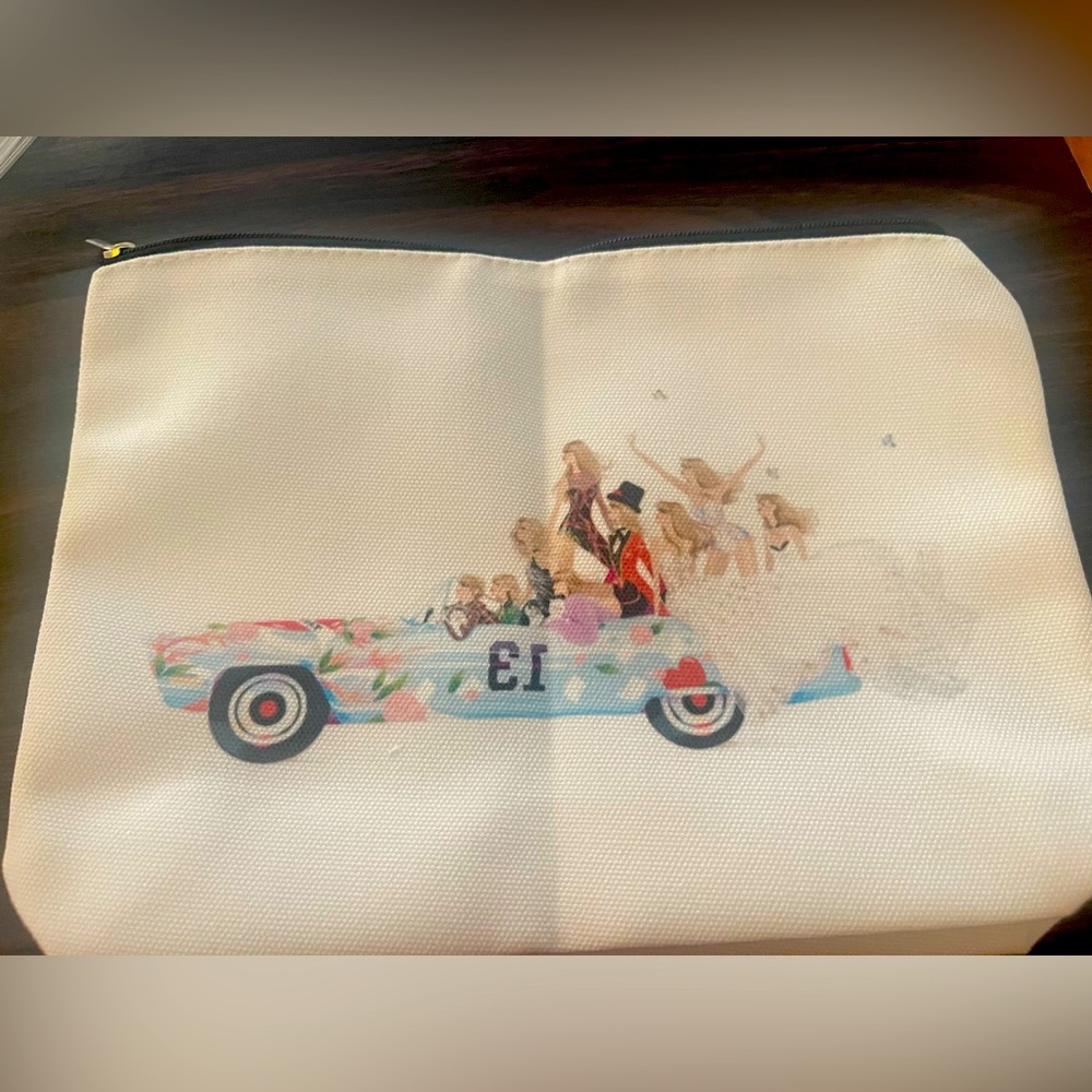 Colorful Car Print Pouch